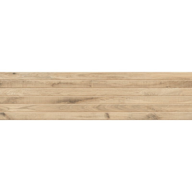 Mexen Western Wood Miele glasiertes Feinsteinzeug rekt. G1, wandähnliche Fliese 120 x 30 cm, matt - TL702-120-030-57