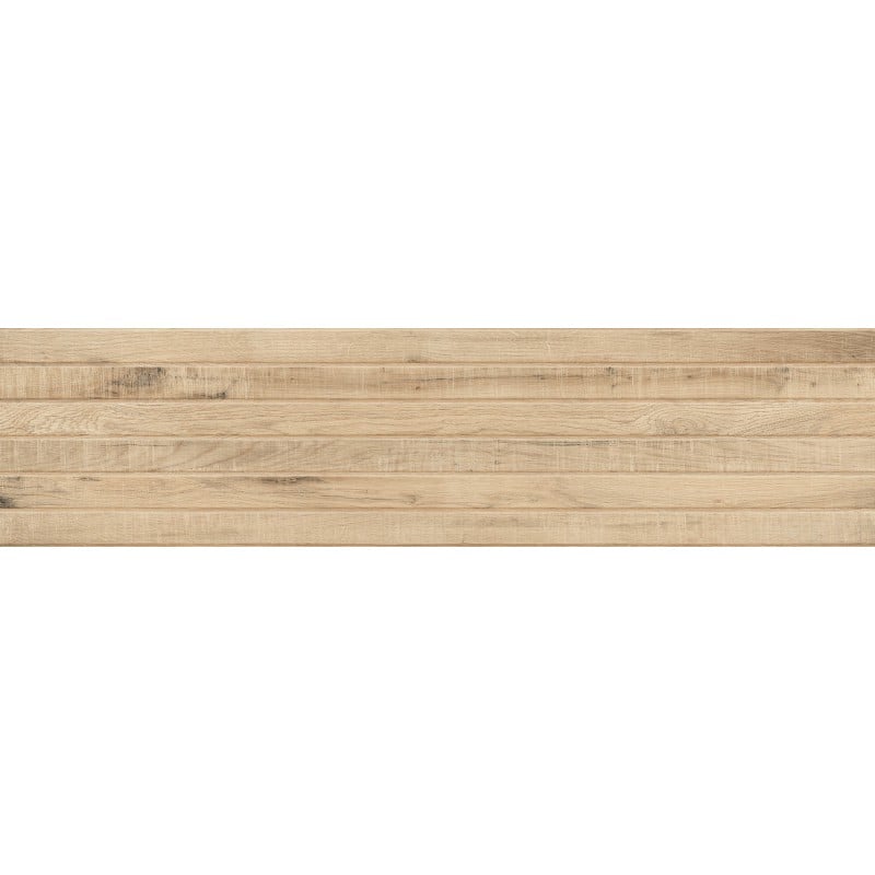Mexen Western Wood Miele glasiertes Feinsteinzeug rekt. G1, wandähnliche Fliese 120 x 30 cm, matt - TL702-120-030-57