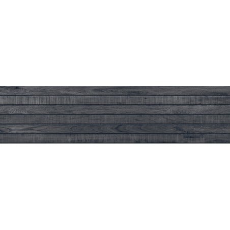 Mexen Western Wood Nero glasiertes Feinsteinzeug rektifiziert G1, holzähnliche Wandfliese 120 x 30 cm, matt - TL702-120-030-58