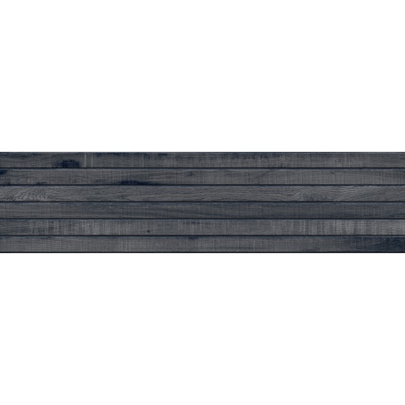 Mexen Western Wood Nero glasiertes Feinsteinzeug rektifiziert G1, holzähnliche Wandfliese 120 x 30 cm, matt - TL702-120-030-58