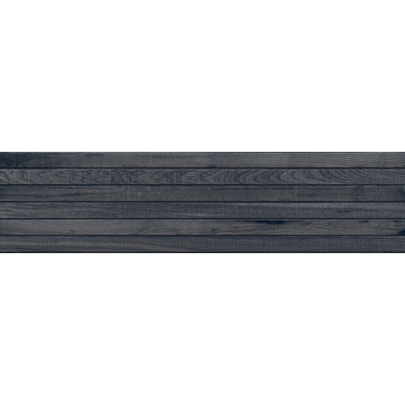 Mexen Western Wood Nero glasiertes Feinsteinzeug rektifiziert G1, holzähnliche Wandfliese 120 x 30 cm, matt - TL702-120-030-58