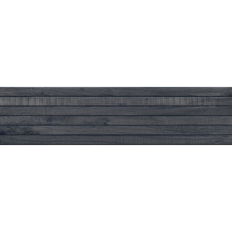 Mexen Western Wood Nero glasiertes Feinsteinzeug rektifiziert G1, holzähnliche Wandfliese 120 x 30 cm, matt - TL702-120-030-58