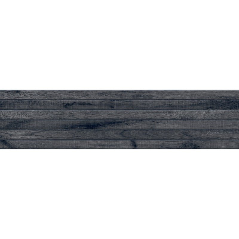 Mexen Western Wood Nero glasiertes Feinsteinzeug rektifiziert G1, holzähnliche Wandfliese 120 x 30 cm, matt - TL702-120-030-58