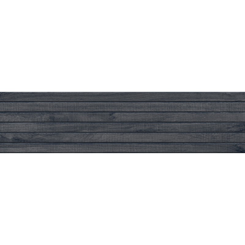 Mexen Western Wood Nero glasiertes Feinsteinzeug rektifiziert G1, holzähnliche Wandfliese 120 x 30 cm, matt - TL702-120-030-58