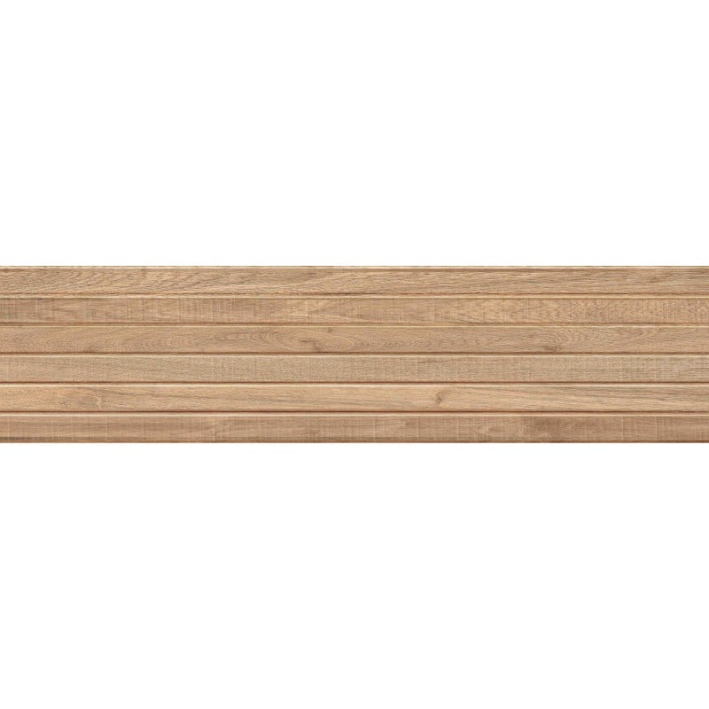 Mexen Mulberry Wood Honey glasiertes Feinsteinzeug rekt. G1, wandähnliche Holzkachel 120 x 30 cm, matt - TL703-120-030-51