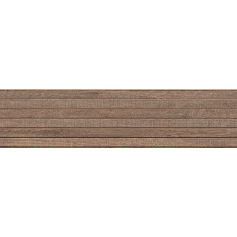 Mexen Mulberry Wood Brauner, glasierter Feinsteinzeug rekt. G1, wandähnliche Holzplatte 120 x 30 cm, matt - TL703-120-030-50