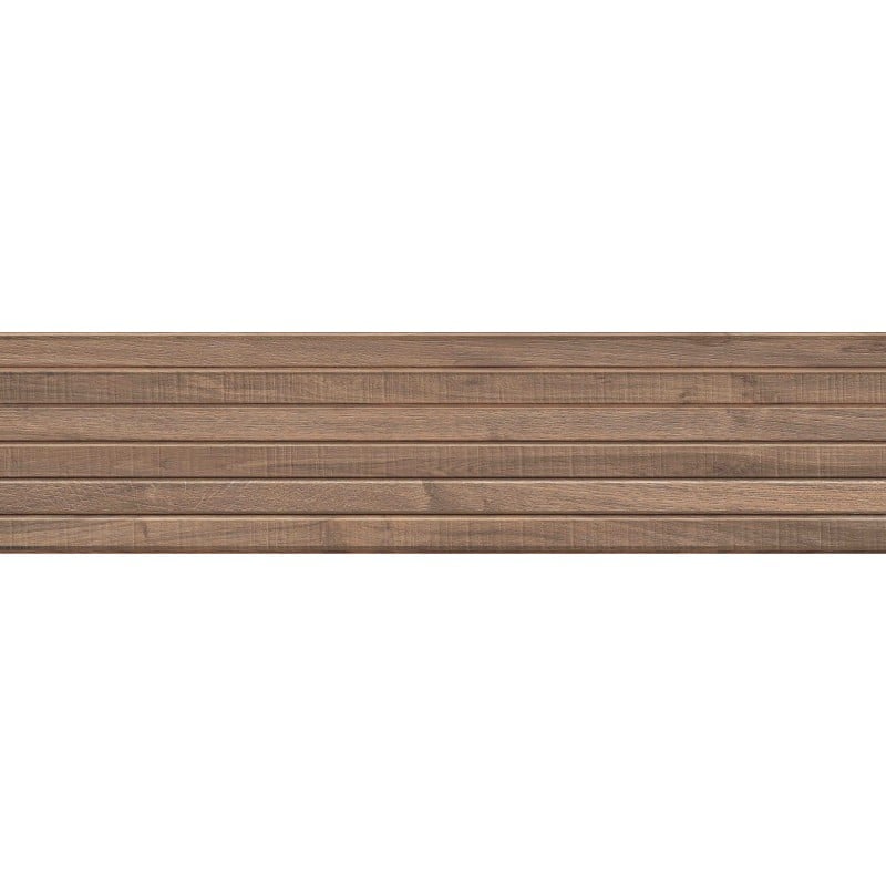 Mexen Mulberry Wood Brauner, glasierter Feinsteinzeug rekt. G1, wandähnliche Holzplatte 120 x 30 cm, matt - TL703-120-030-50