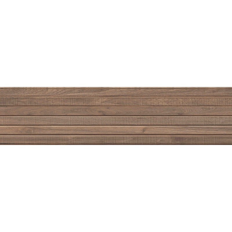Mexen Mulberry Wood Brauner, glasierter Feinsteinzeug rekt. G1, wandähnliche Holzplatte 120 x 30 cm, matt - TL703-120-030-50