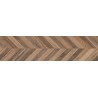 Mexen Native Brauner glasierter Feinsteinzeug rekt. G1, holzähnliche Fliesen für Boden und Wand 120 x 30 cm, Carving