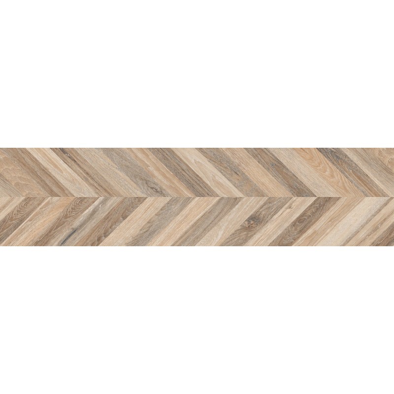 Mexen Native Miele glasiertes Feinsteinzeug rektifiziert, holzähnliche Boden- und Wandfliese 120 x 30 cm, Schnitzerei