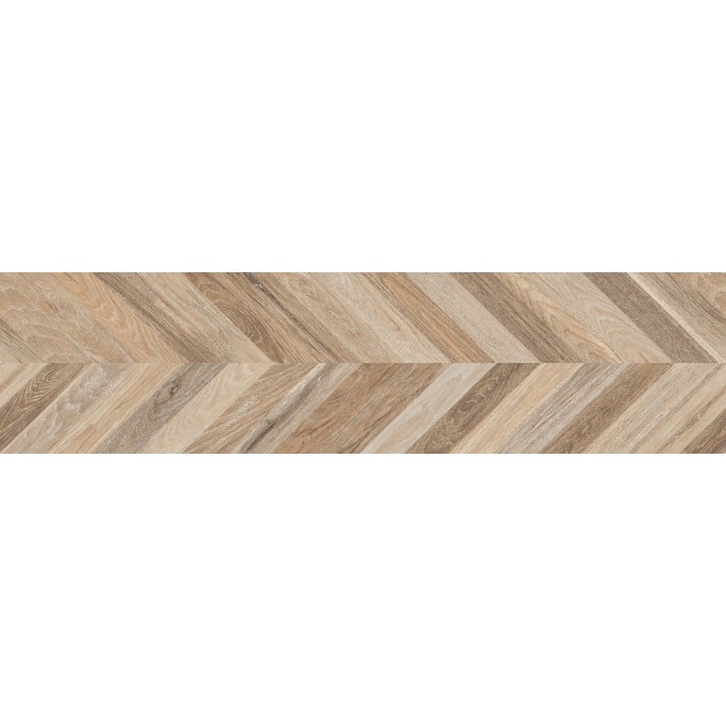 Mexen Native Miele glasiertes Feinsteinzeug rektifiziert, holzähnliche Boden- und Wandfliese 120 x 30 cm, Schnitzerei