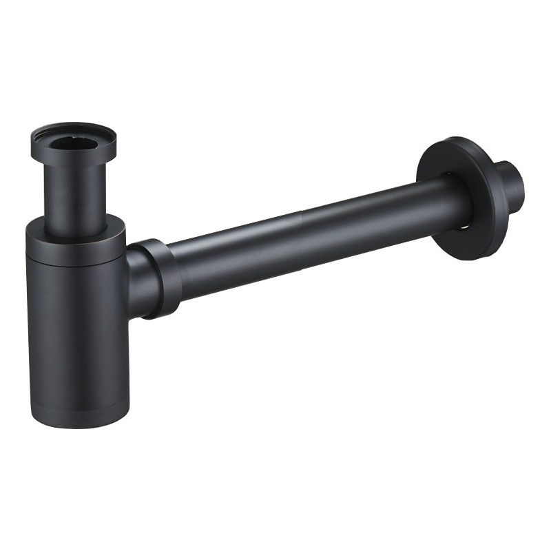 Mexen Waschbecken-Halbsiphon rund, schwarz antik - 79950-79
