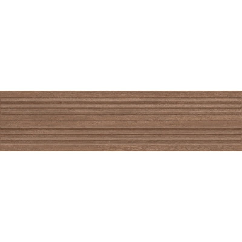 Mexen Prestige Wood Brauner glasierter Feinsteinzeug, rektifiziert G1, wandfliese in Holzoptik 120 x 30 cm, matt