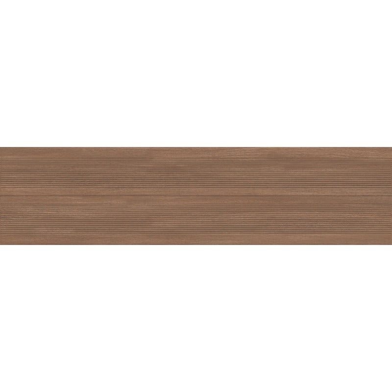 Mexen Prestige Wood Brauner glasierter Feinsteinzeug, rektifiziert G1, wandfliese in Holzoptik 120 x 30 cm, matt