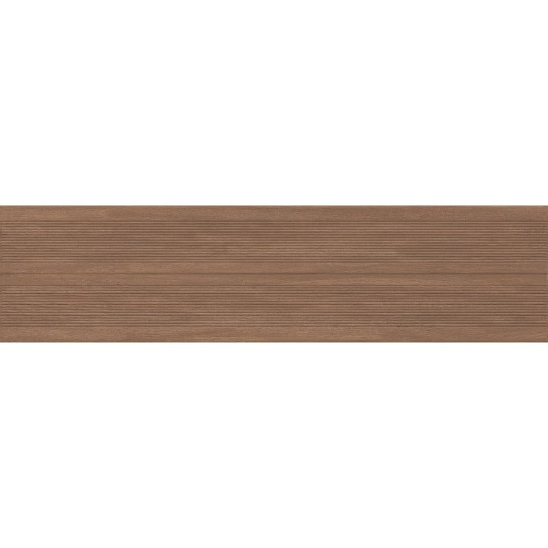 Mexen Prestige Wood Brauner glasierter Feinsteinzeug, rektifiziert G1, wandfliese in Holzoptik 120 x 30 cm, matt
