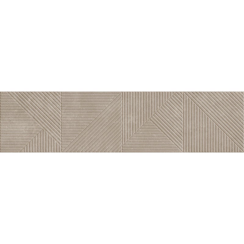 Mexen Magnifica Avenue Taupe glasiertes Feinsteinzeug rektifiziert. G1, Wandfliese 120 x 30 cm, matt - TL707-120-030-54