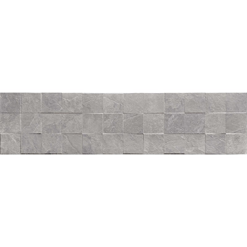 Mexen Icon Lyon Grigio glasiertes Feinsteinzeug rek. G1, Wandfliese 120 x 30 cm, matt - TL712-120-030-51