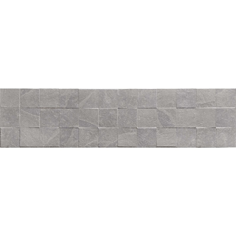 Mexen Icon Lyon Grigio glasiertes Feinsteinzeug rek. G1, Wandfliese 120 x 30 cm, matt - TL712-120-030-51
