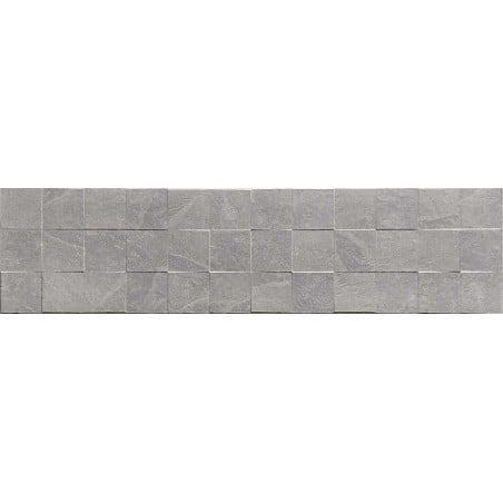 Mexen Icon Lyon Grigio glasiertes Feinsteinzeug rek. G1, Wandfliese 120 x 30 cm, matt - TL712-120-030-51