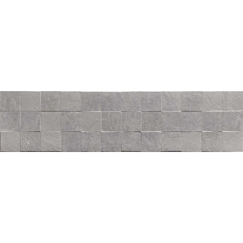 Mexen Icon Lyon Grigio glasiertes Feinsteinzeug rek. G1, Wandfliese 120 x 30 cm, matt - TL712-120-030-51