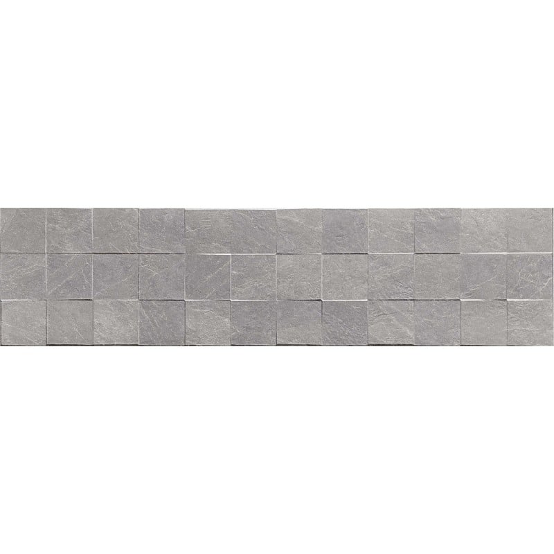 Mexen Icon Lyon Grigio glasiertes Feinsteinzeug rek. G1, Wandfliese 120 x 30 cm, matt - TL712-120-030-51
