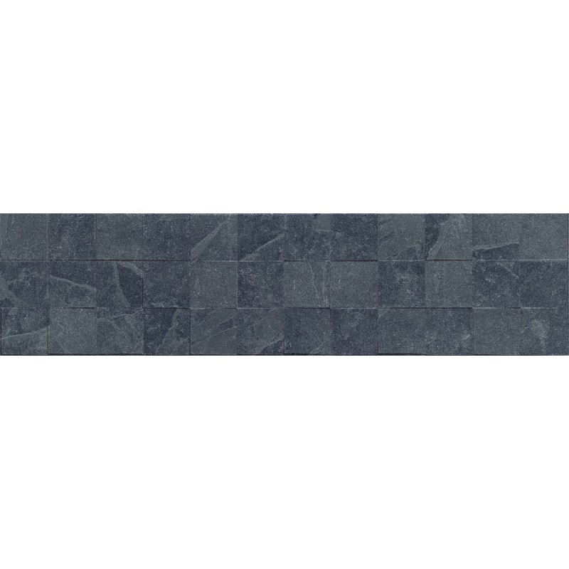 Mexen Icon Lyon Nero glasierter Feinsteinzeug rekt. G1, Wandfliese 120 x 30 cm, matt - TL712-120-030-52