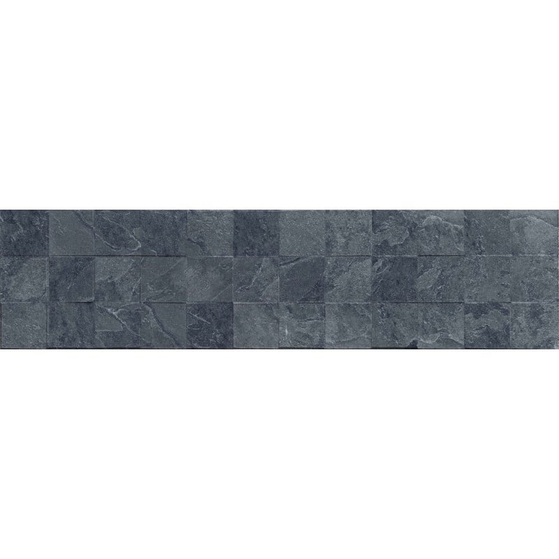 Mexen Icon Lyon Nero glasierter Feinsteinzeug rekt. G1, Wandfliese 120 x 30 cm, matt - TL712-120-030-52