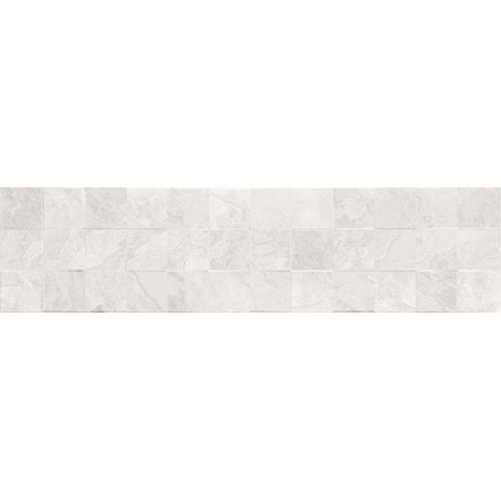 Mexen Icon Lyon Bianco glasiertes Feinsteinzeug rekt. G1, Wandfliese 120 x 30 cm, matt - TL712-120-030-53