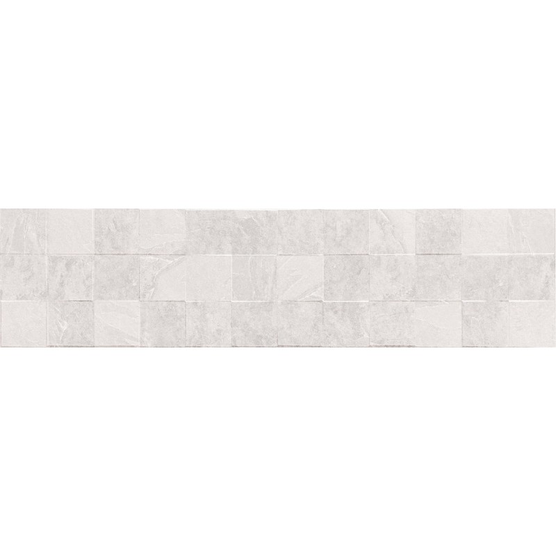 Mexen Icon Lyon Bianco glasiertes Feinsteinzeug rekt. G1, Wandfliese 120 x 30 cm, matt - TL712-120-030-53