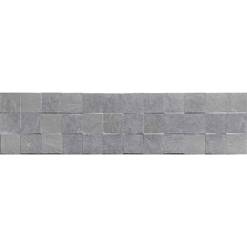 Mexen Icon Lyon Gris glasiertes Feinsteinzeug rekt. G1, Wandfliese 120 x 30 cm, matt - TL712-120-030-54