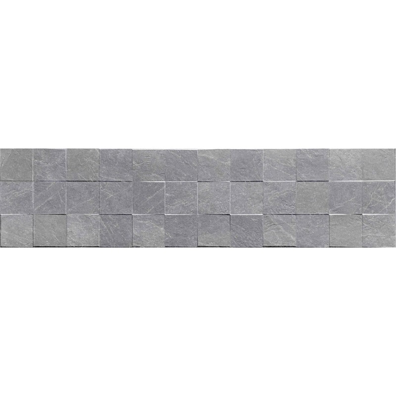 Mexen Icon Lyon Gris glasiertes Feinsteinzeug rekt. G1, Wandfliese 120 x 30 cm, matt - TL712-120-030-54