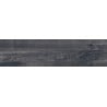 Mexen Riga Schwarzes glasiertes Feinsteinzeug rektifiziert G1, holzähnliche Boden- und Wandfliese 120 x 30 cm, matt