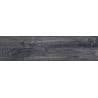 Mexen Riga Schwarzes glasiertes Feinsteinzeug rektifiziert G1, holzähnliche Boden- und Wandfliese 120 x 30 cm, matt