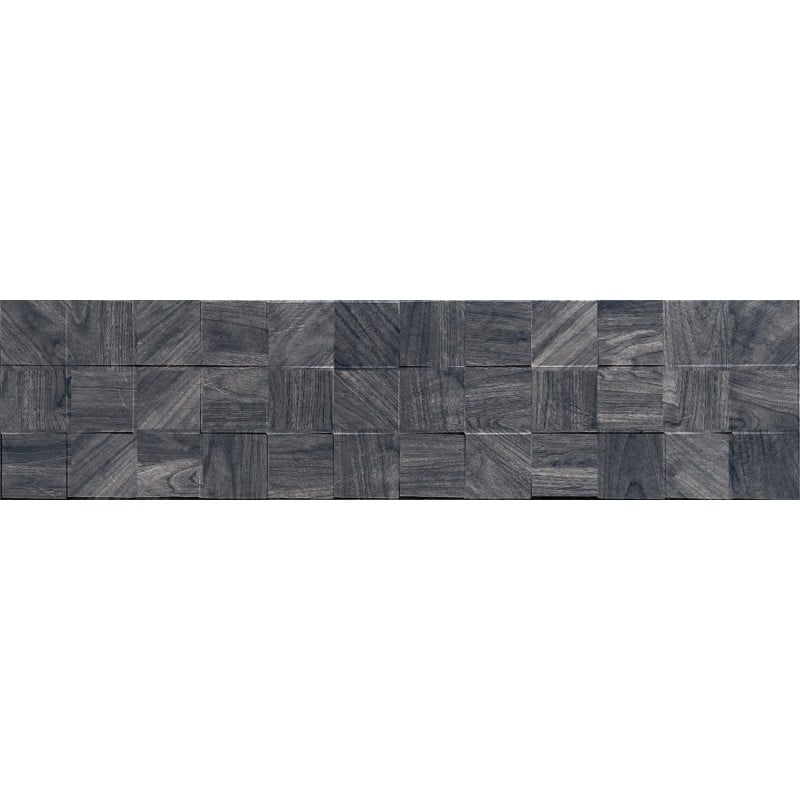 Mexen Riga Lyon Black glasiertes Feinsteinzeug rekt. G1, holzähnliche Wandfliese 120 x 30 cm, matt - TL713-120-030-50