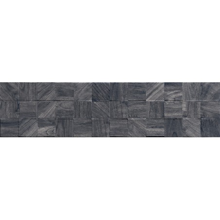 Mexen Riga Lyon Black glasiertes Feinsteinzeug rekt. G1, holzähnliche Wandfliese 120 x 30 cm, matt - TL713-120-030-50