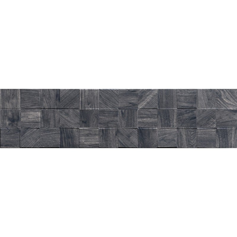 Mexen Riga Lyon Black glasiertes Feinsteinzeug rekt. G1, holzähnliche Wandfliese 120 x 30 cm, matt - TL713-120-030-50