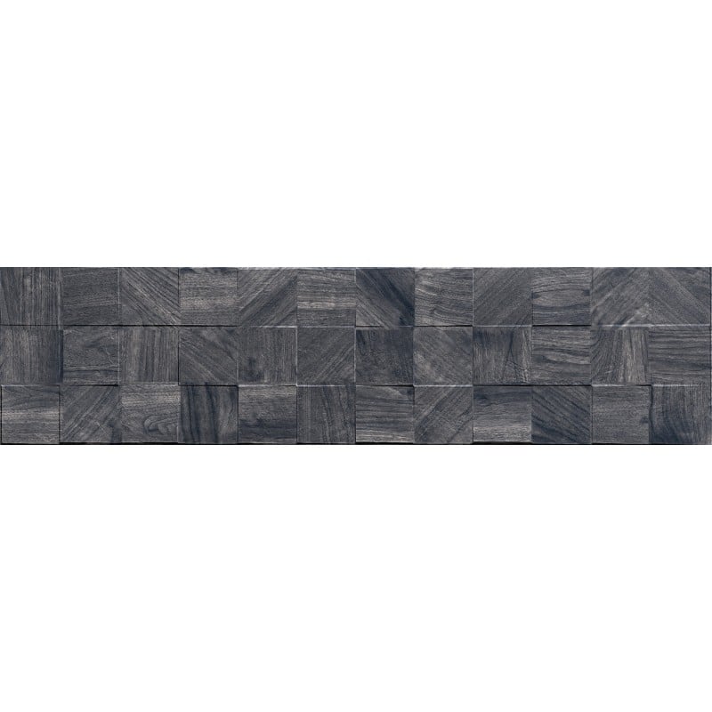 Mexen Riga Lyon Black glasiertes Feinsteinzeug rekt. G1, holzähnliche Wandfliese 120 x 30 cm, matt - TL713-120-030-50