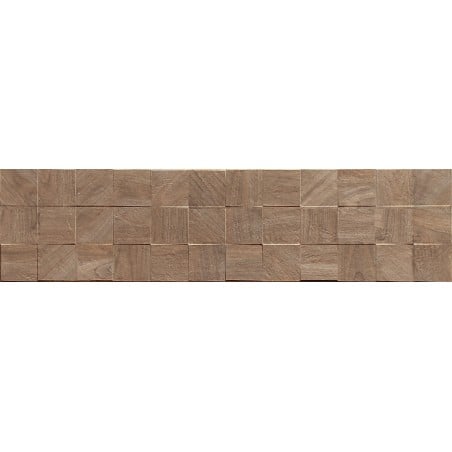 Mexen Riga Lyon Brown glasiertes Feinsteinzeug rek., holzähnliche Wandplatte 120 x 30 cm, matt - TL713-120-030-51