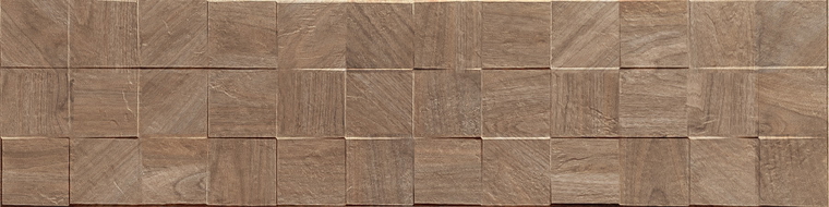 Mexen Riga Lyon Brown glasiertes Feinsteinzeug rek., holzähnliche Wandplatte 120 x 30 cm, matt - TL713-120-030-51