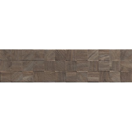 Mexen Riga Lyon Choco glasiertes Feinsteinzeug rekt. G1, holzähnliche Wandfliese 120 x 30 cm, matt - TL713-120-030-52