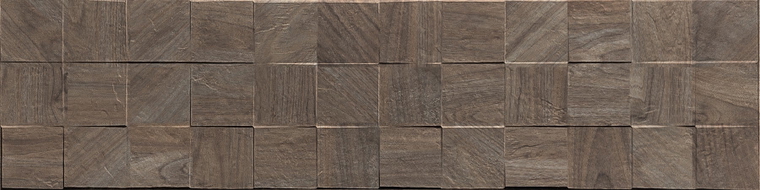 Mexen Riga Lyon Choco glasiertes Feinsteinzeug rekt. G1, holzähnliche Wandfliese 120 x 30 cm, matt - TL713-120-030-52