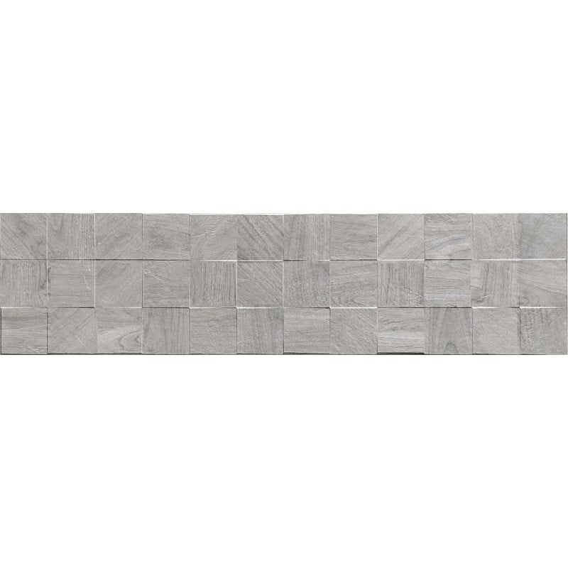Mexen Riga Lyon Grau glasiertes Feinsteinzeug rekt. G1, wandähnliche Holzfliese 120 x 30 cm, matt - TL713-120-030-54