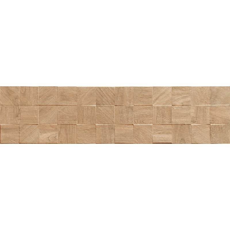 Mexen Riga Lyon Honey glasiertes Feinsteinzeug rekt. G1, holzähnliche Wandfliese 120 x 30 cm, matt - TL713-120-030-56