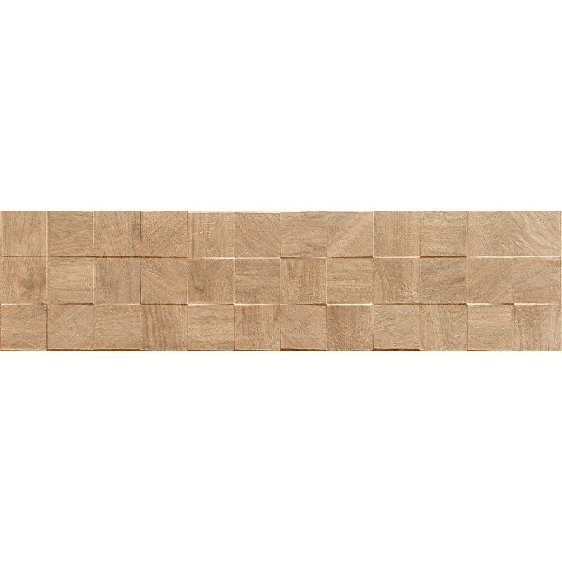 Mexen Riga Lyon Honey glasiertes Feinsteinzeug rekt. G1, holzähnliche Wandfliese 120 x 30 cm, matt - TL713-120-030-56
