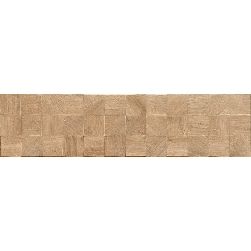 Mexen Riga Lyon Honey glasiertes Feinsteinzeug rekt. G1, holzähnliche Wandfliese 120 x 30 cm, matt - TL713-120-030-56