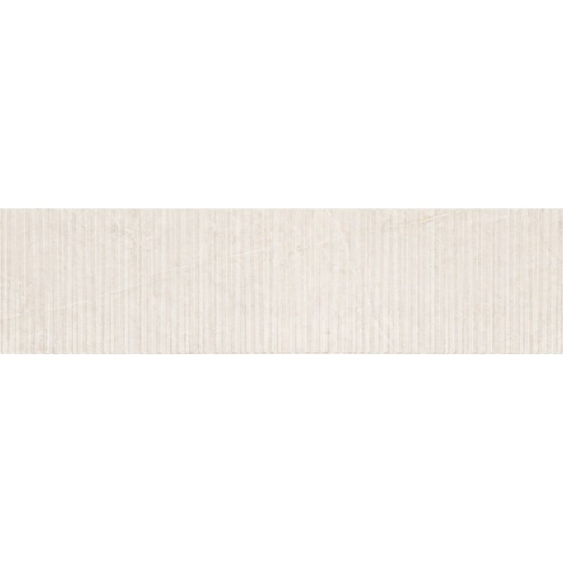 Mexen Flamingo Mayolica Bianco glasiertes Feinsteinzeug rek. G1, Wandfliese 120 x 30 cm, Carving - TL715-120-030-50