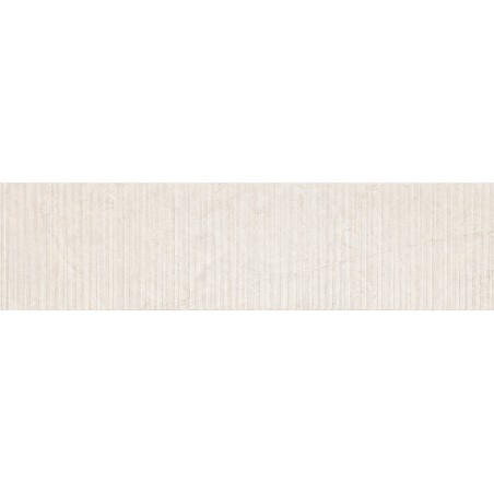 Mexen Flamingo Mayolica Bianco glasiertes Feinsteinzeug rek. G1, Wandfliese 120 x 30 cm, Carving - TL715-120-030-50