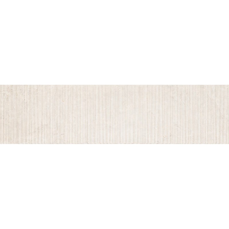 Mexen Flamingo Mayolica Bianco glasiertes Feinsteinzeug rek. G1, Wandfliese 120 x 30 cm, Carving - TL715-120-030-50
