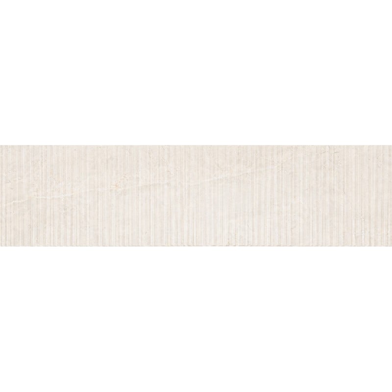 Mexen Flamingo Mayolica Bianco glasiertes Feinsteinzeug rek. G1, Wandfliese 120 x 30 cm, Carving - TL715-120-030-50