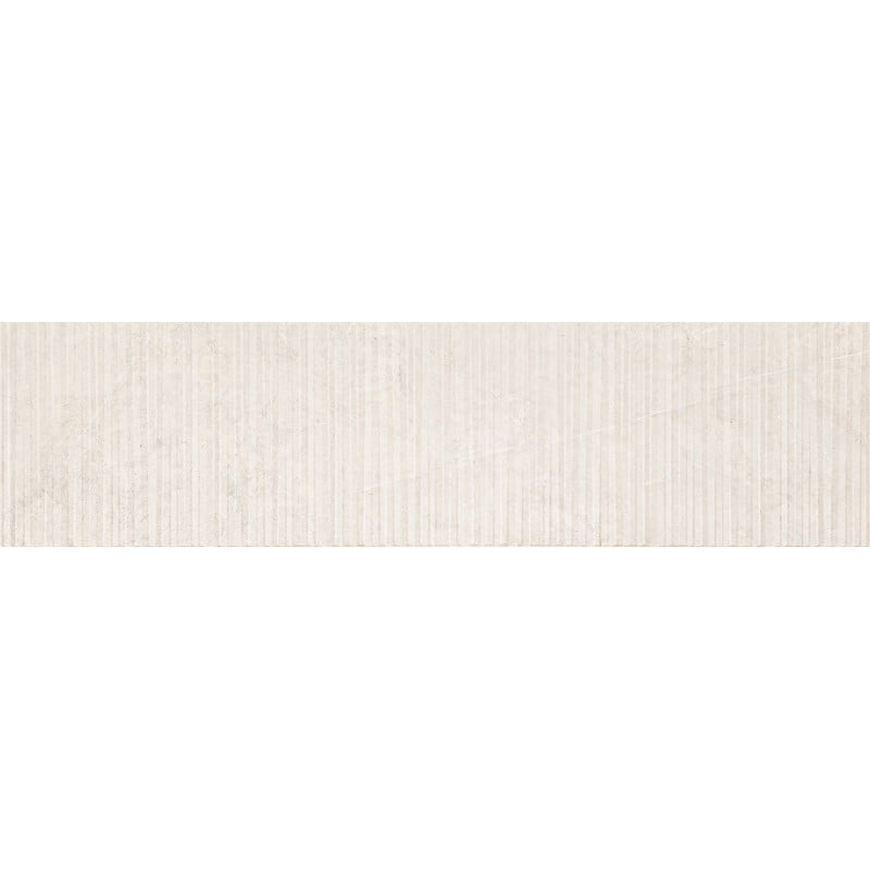 Mexen Flamingo Mayolica Bianco glasiertes Feinsteinzeug rek. G1, Wandfliese 120 x 30 cm, Carving - TL715-120-030-50